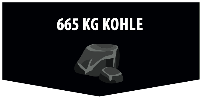 665 kg de carbón